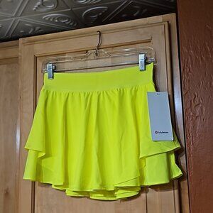 Lululemon Court Rival High Rise Skirt Highlight Yellow NWT